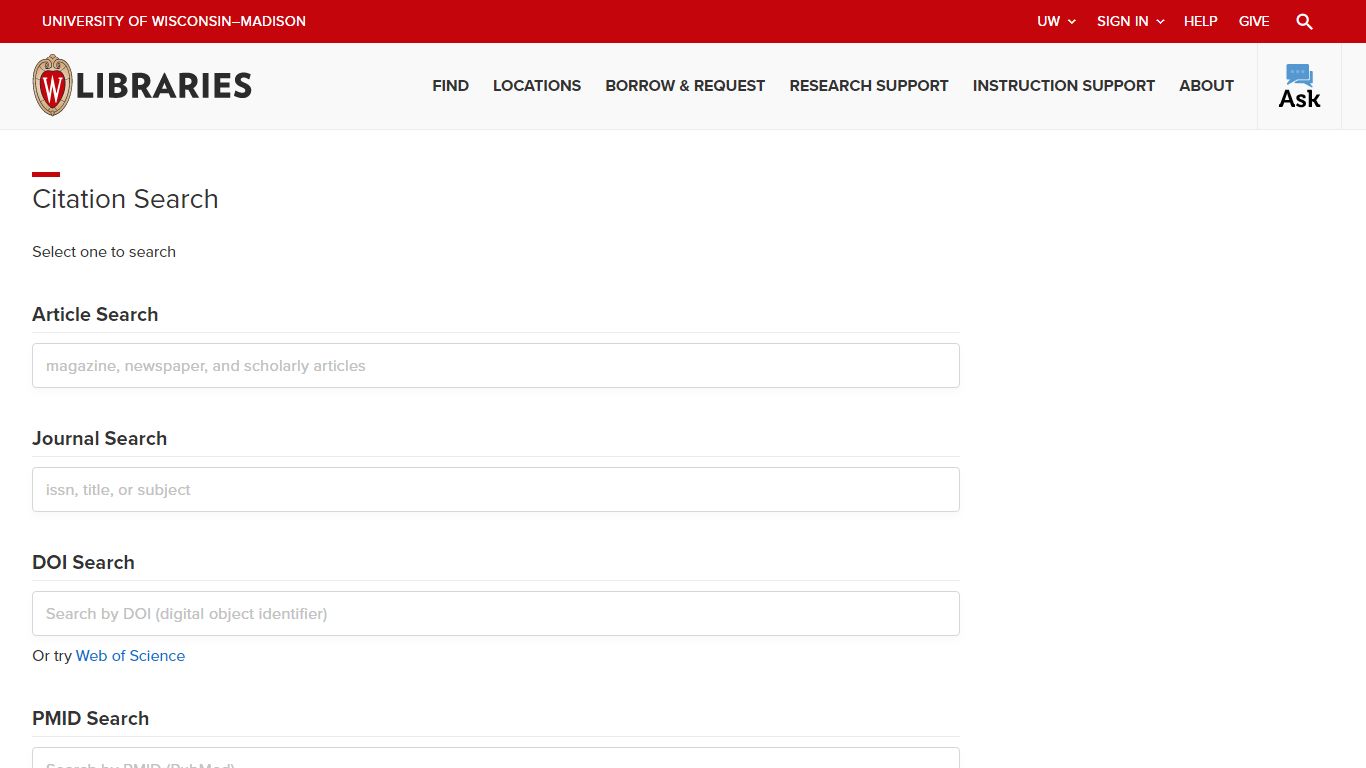 Citation Search | UW-Madison Libraries - University of Wisconsin–Madison